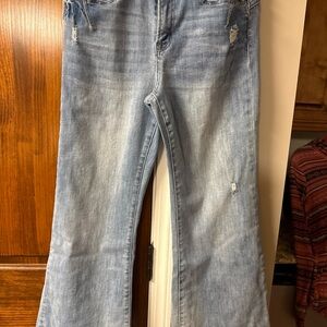 Stylish Light Blue Flare Jeans for Women